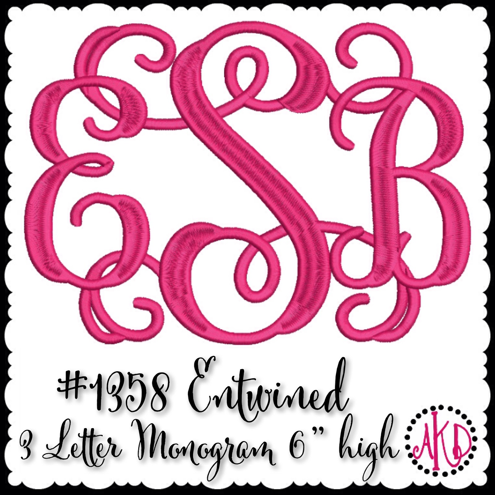 9 3 Letter Monogram Designs Images Three Letter Monogram 3 Letter Monogram Machine Embroidery 