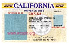 blank california drivers license template
