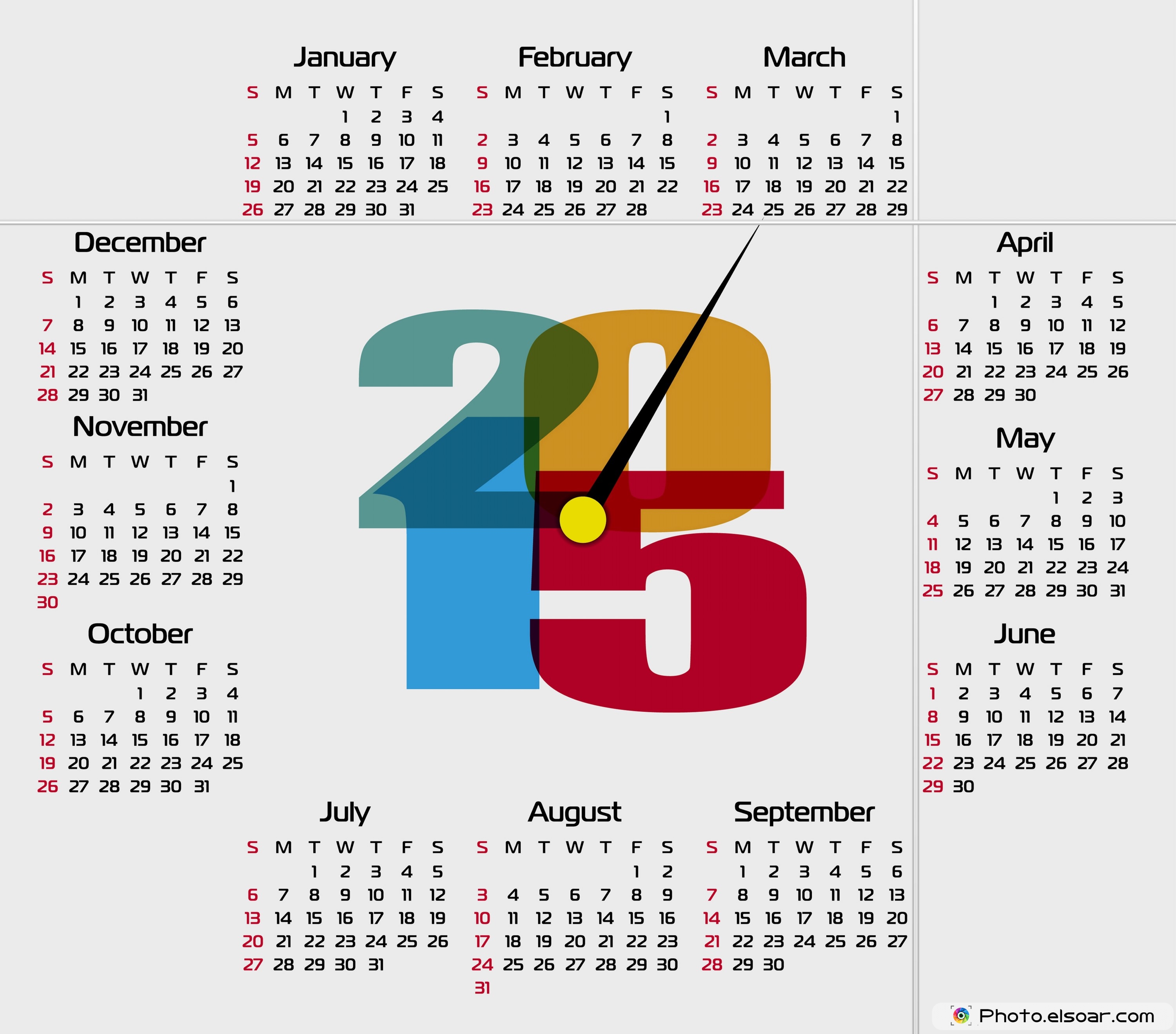 2015 calendar template photoshop download
