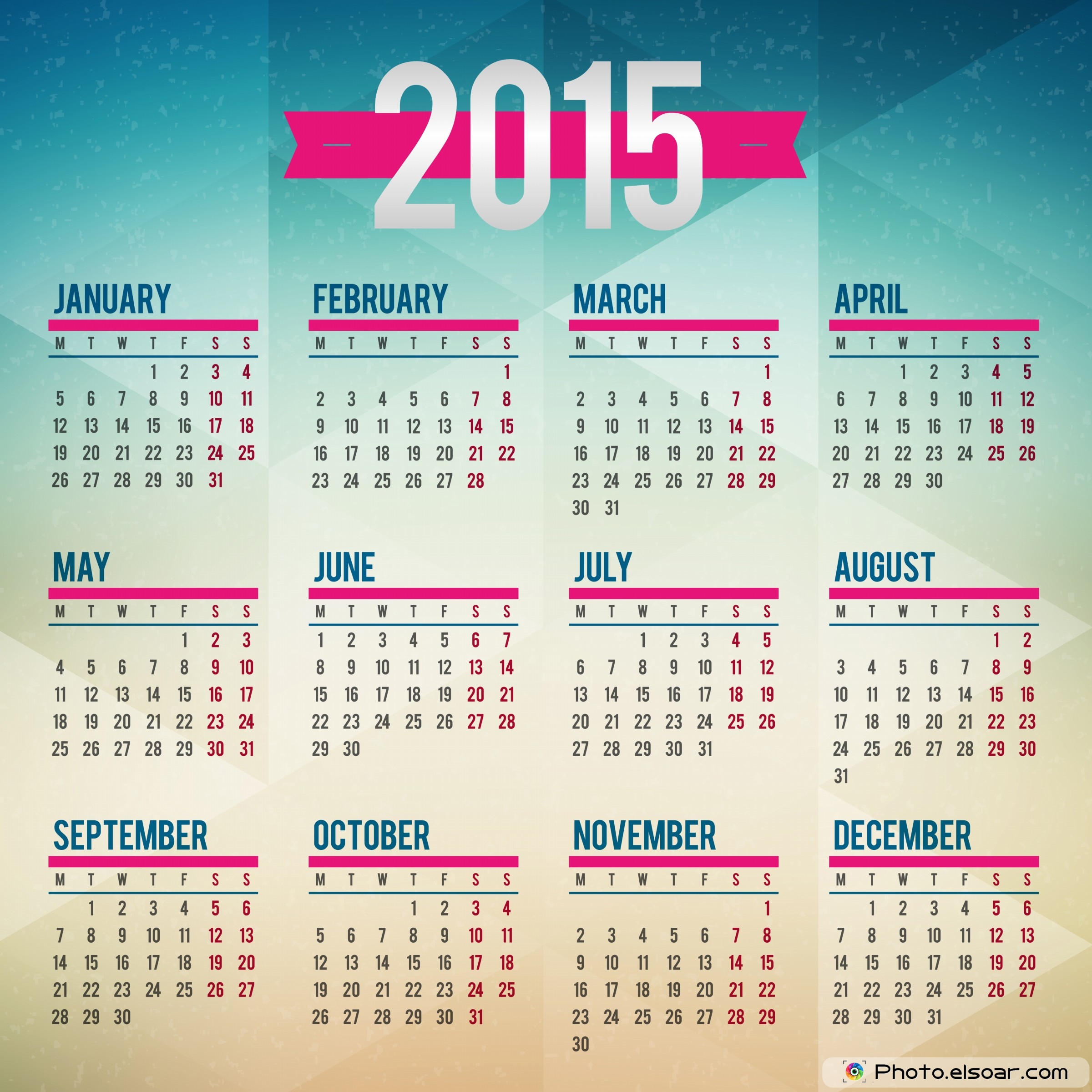 2015 calendar photoshop free download