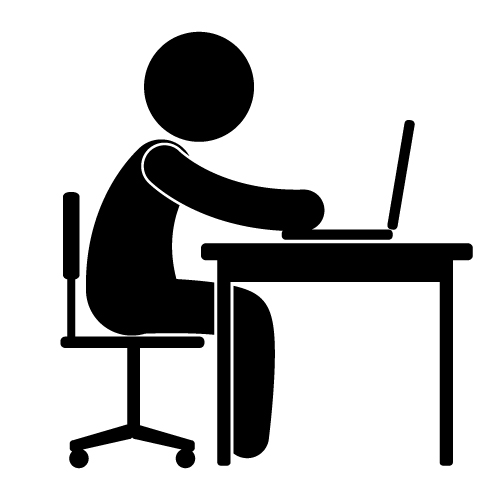 15 People Icon Black And White Work Images Working Office People