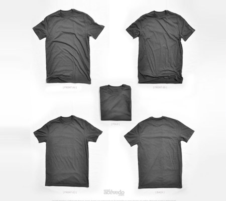 Blank Black T-Shirt Template