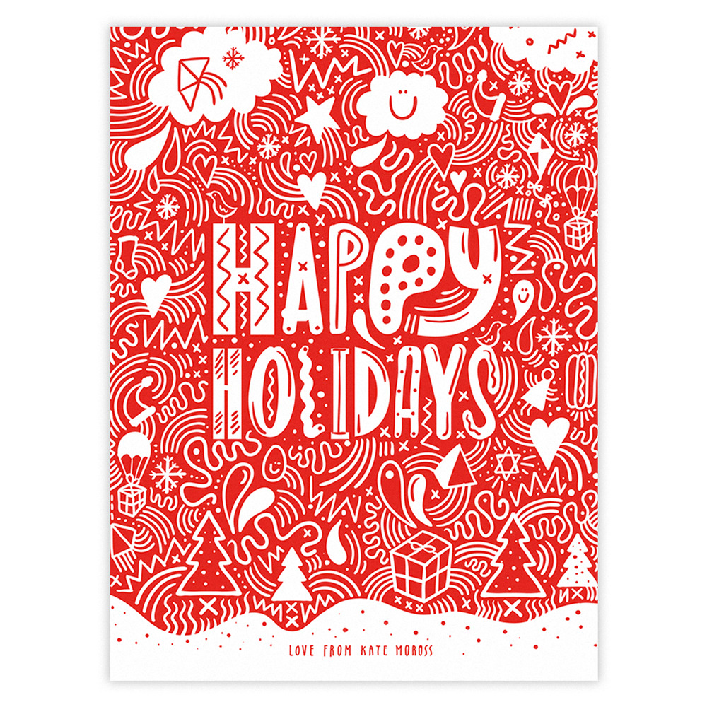 11 Happy Holiday Card Templates Images Happy Holiday Greeting Card
