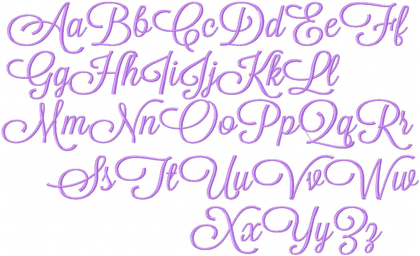 cute cursive font on word