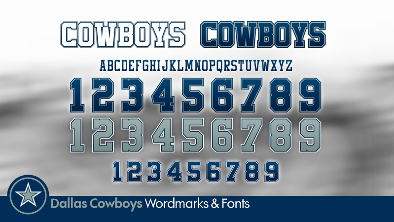 dallas cowboys jersey font