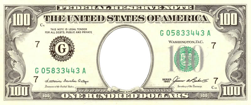 19 Dollar Bill PSD Images Blank 100 Dollar Bill Template 100 Hundred 