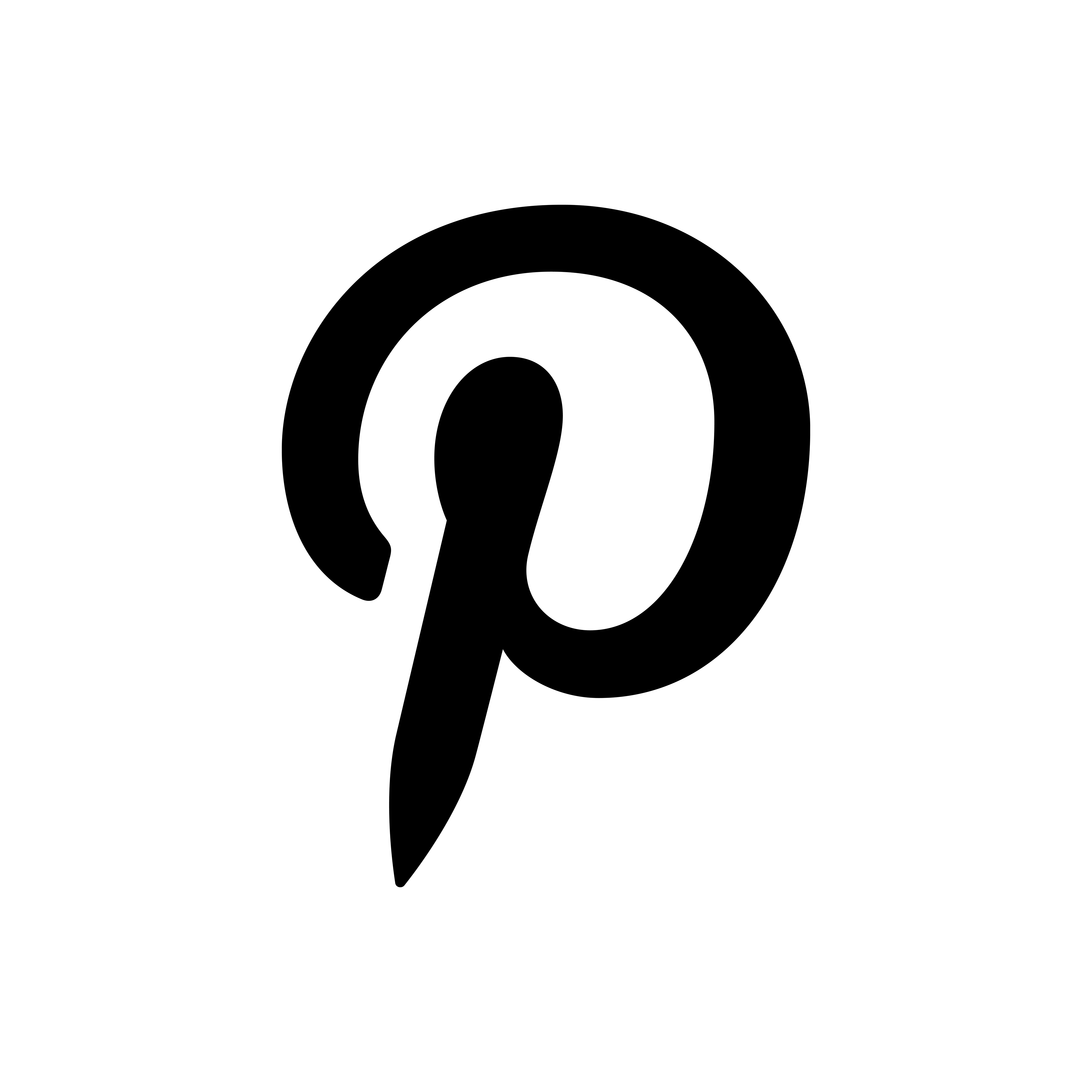 pinterest black and white logo