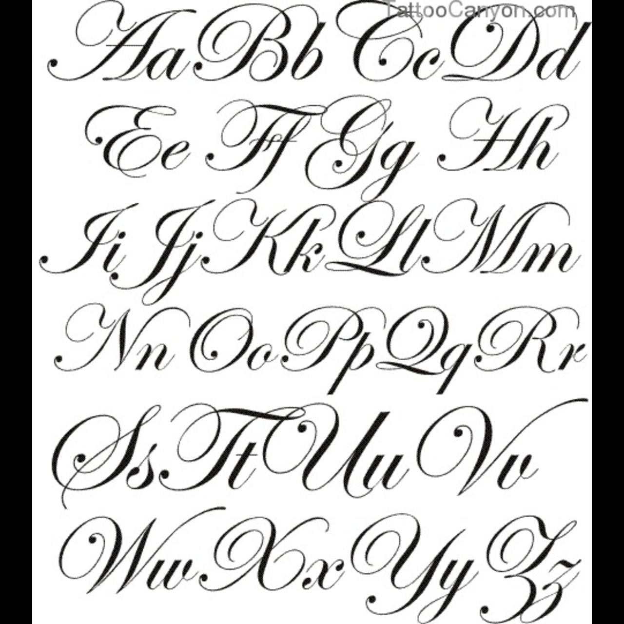 9 Free Calligraphy Fonts Letters Images Calligraphy Alphabet Font Script Cursive Tattoo Fonts 