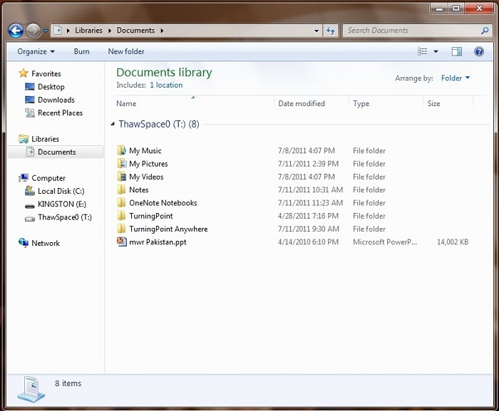 My Documents Folder Windows 7