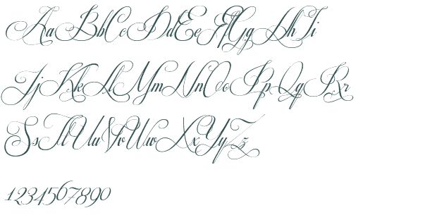 fancy cursive fonts alphabet for tattoos