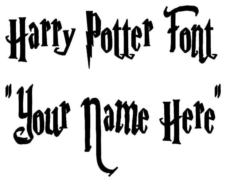what is the harry potter font