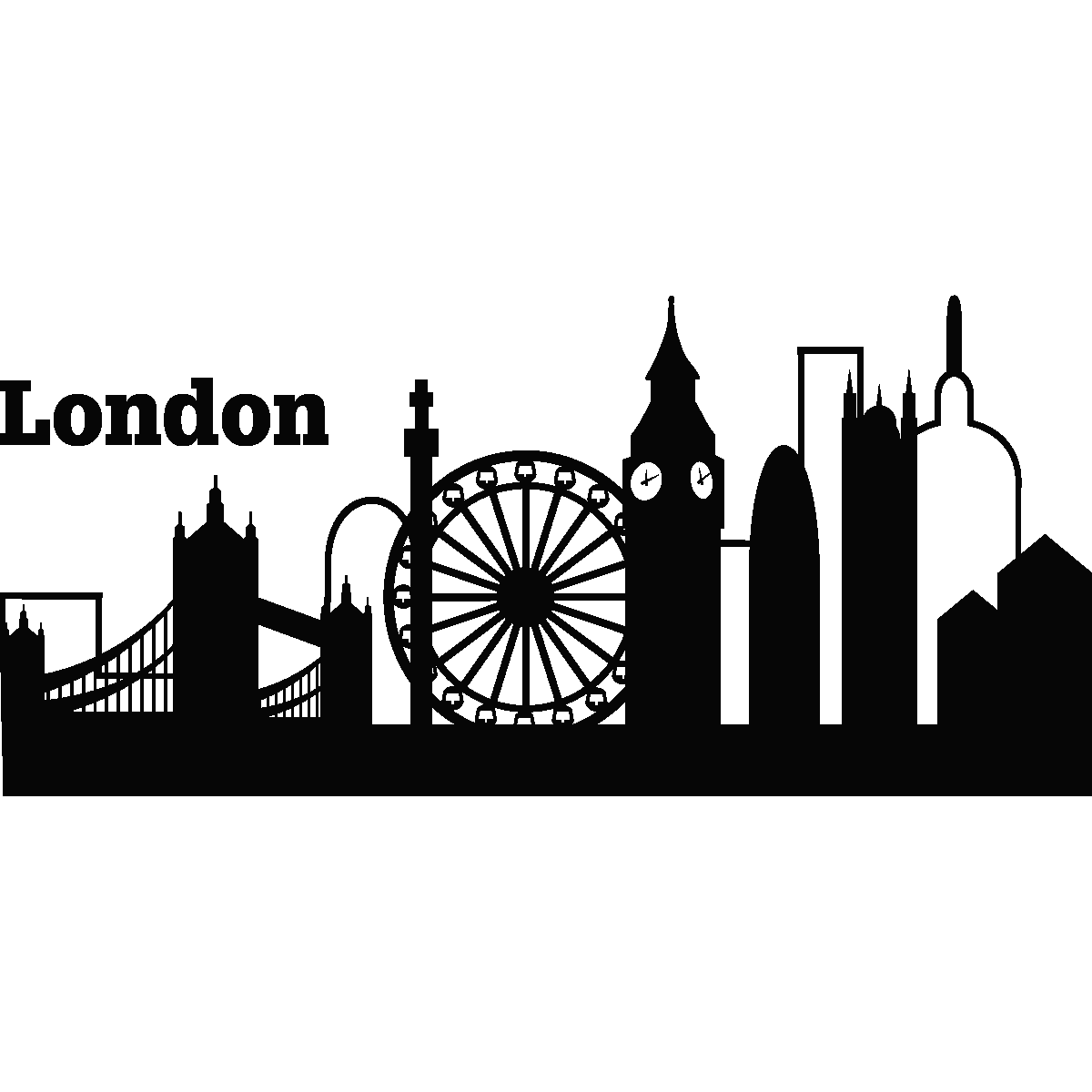 12 London Skyline Vector Png Images - London Skyline Cartoon, London