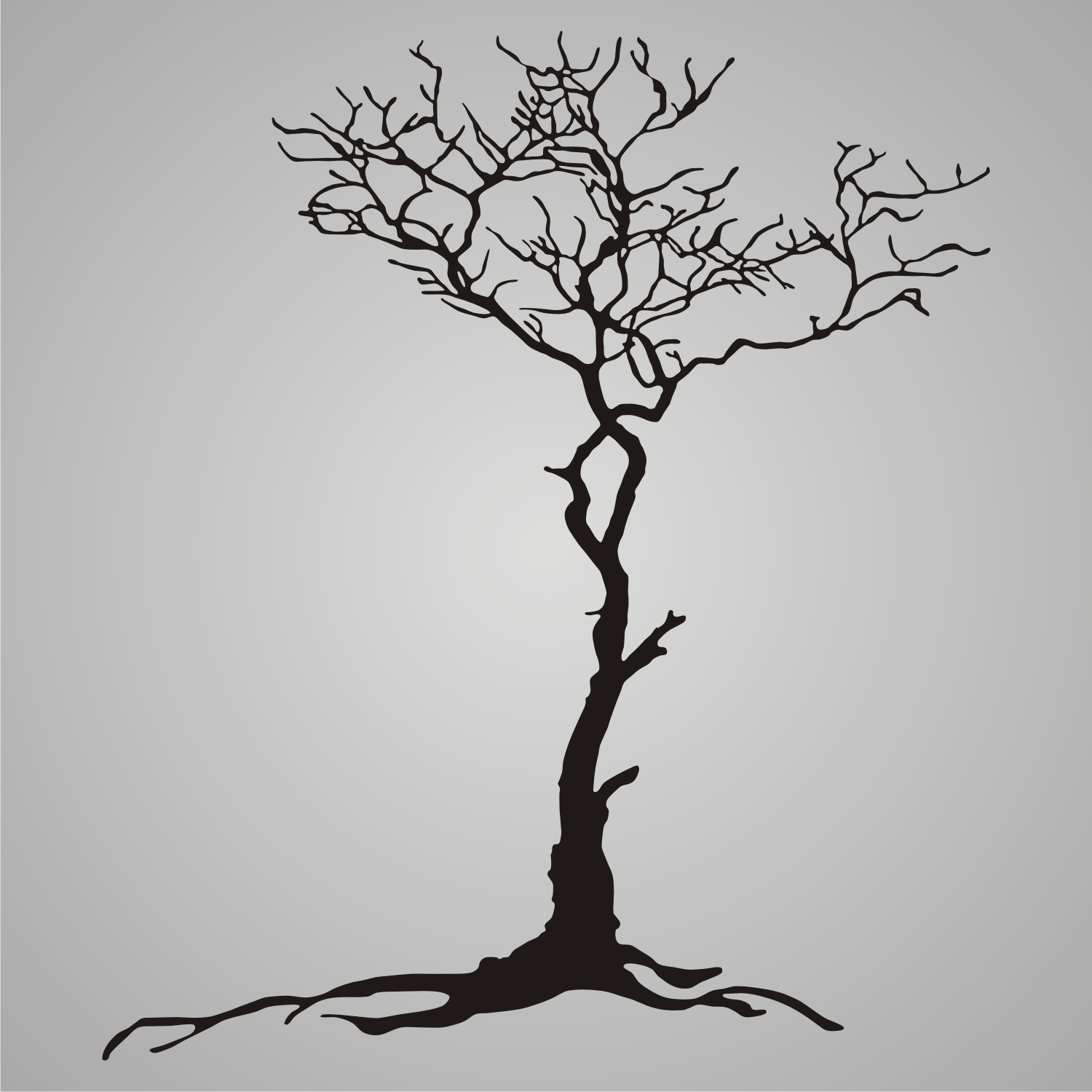 Tree with Roots Vector Free