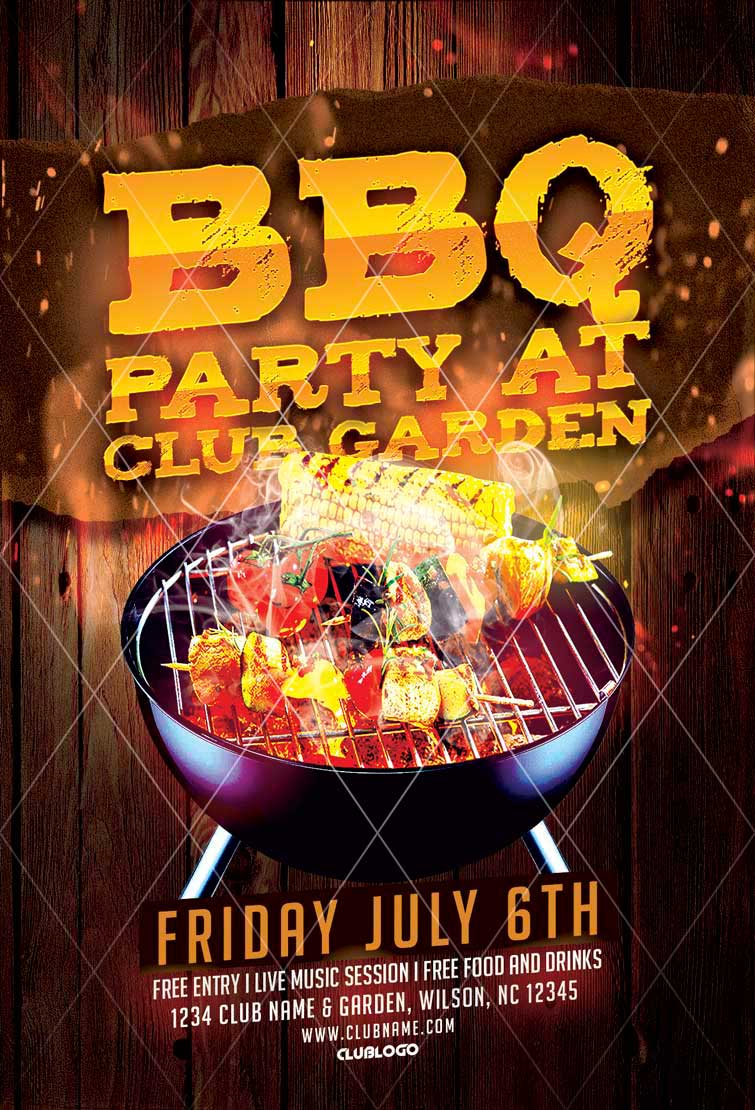 19 BBQ Flyer Template PSD Images BBQ Party Flyer Template Cookout 