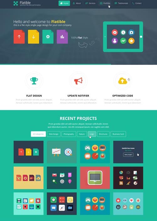 Flat Website Design Examples