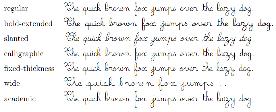 French Cursive Font