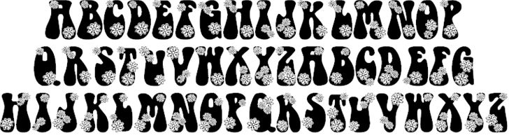11 Hippie Font Alphabet Images Hippie Lettering Fonts Hippie Font 