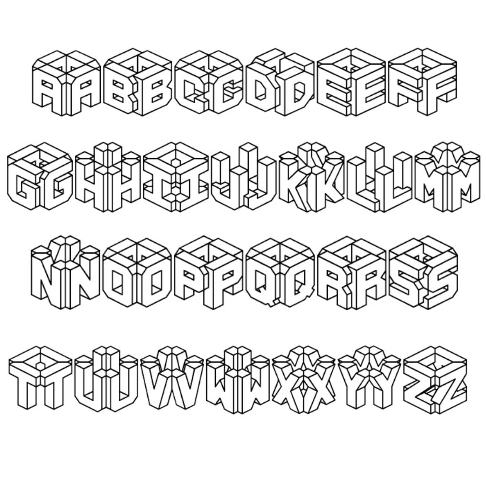 3d bubble letter fonts