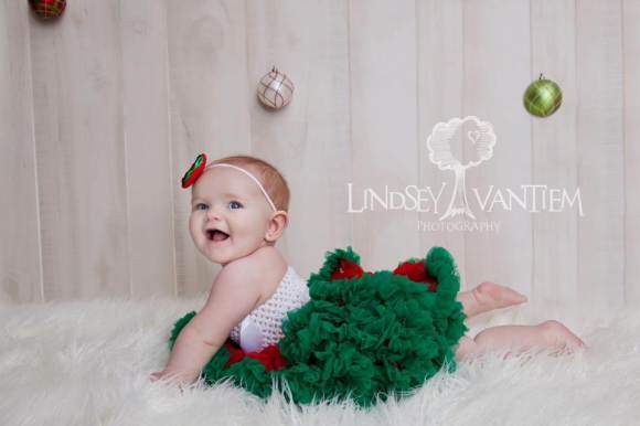 baby girl christmas photo shoot