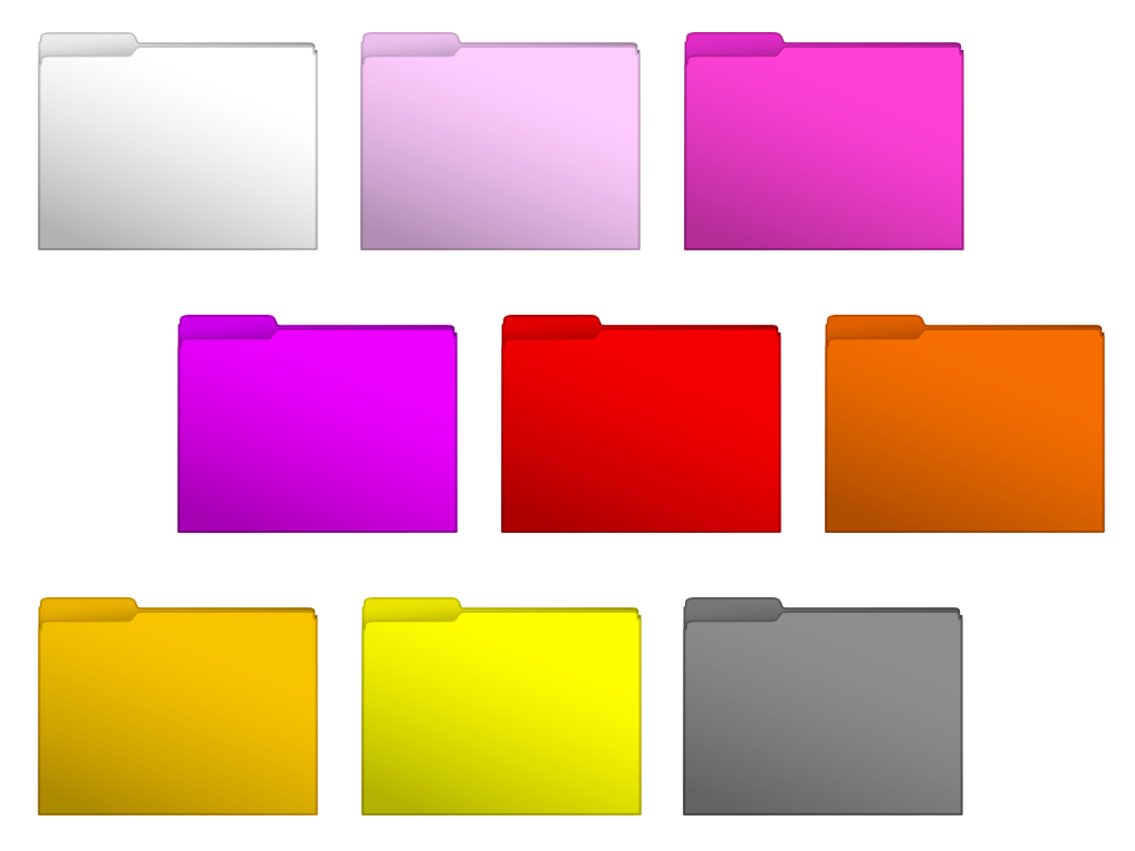 colored folder icons