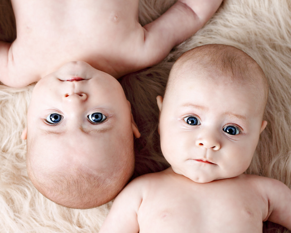 Cute Twin Baby Girls