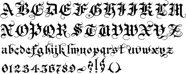 8 Old English Font Styles Numbers Images Old English Tattoo Fonts 