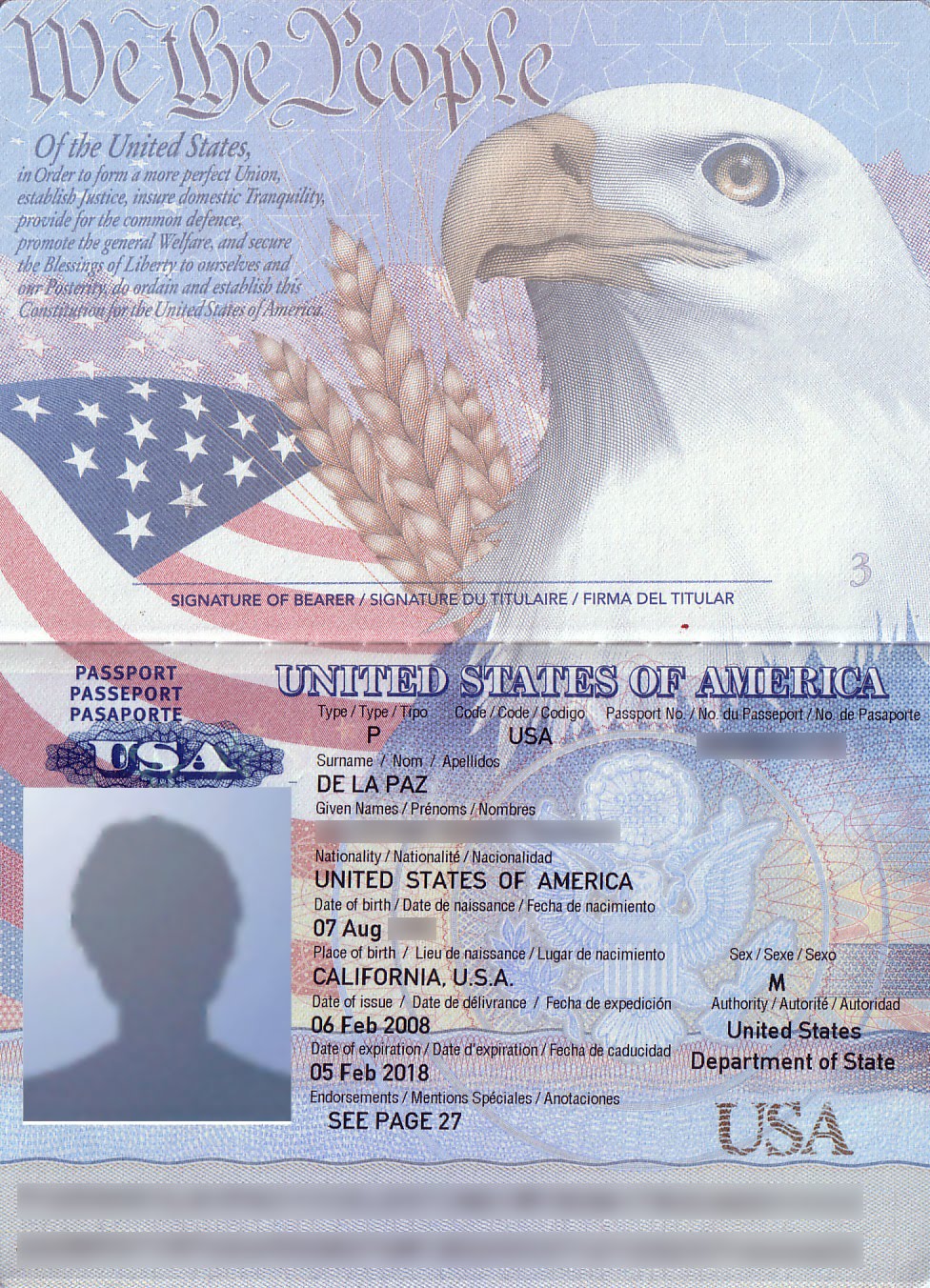  Us Passport Template Psd Free Download Free Templates Printable