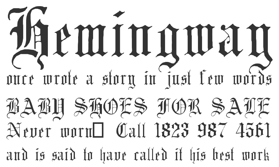 gothic lettering Old english gothic font