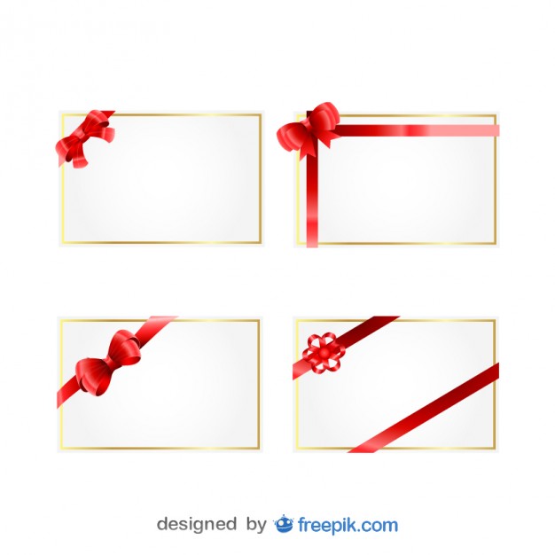 Christmas Gift Card with Ribbon