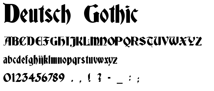 German Gothic Font