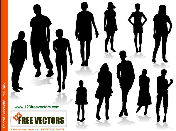 19 Photos of People Silhouettes Vector Free