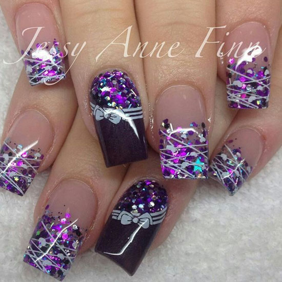 Dark Purple Nail Design