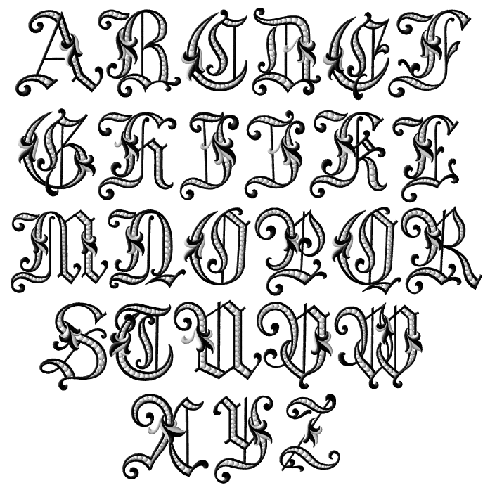 7 Old English Cursive Fonts Images Fancy Cursive Tattoos Old English Tattoo Letters Font And 