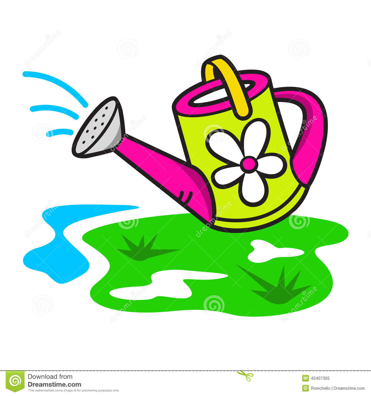 Plant Watering Can Illustration