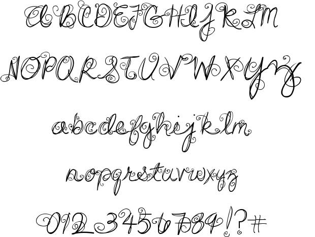 swirly fonts with glyphs