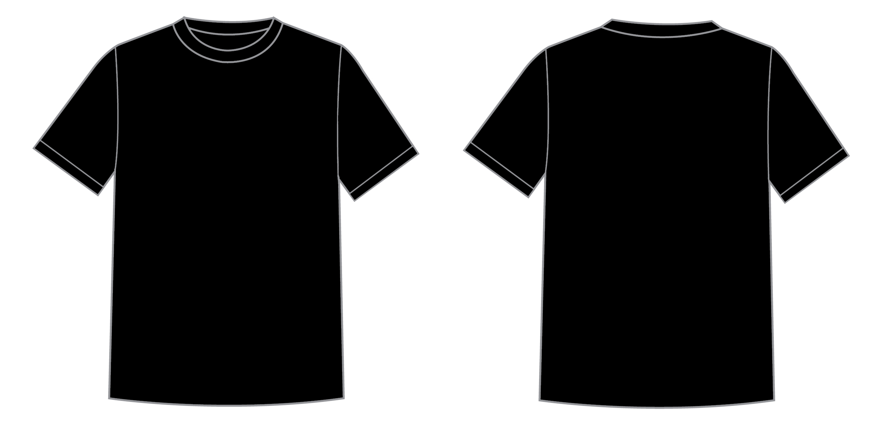 18 Black T Shirt Template Vector Images Black T Shirt Design Template T Shirt Vector And