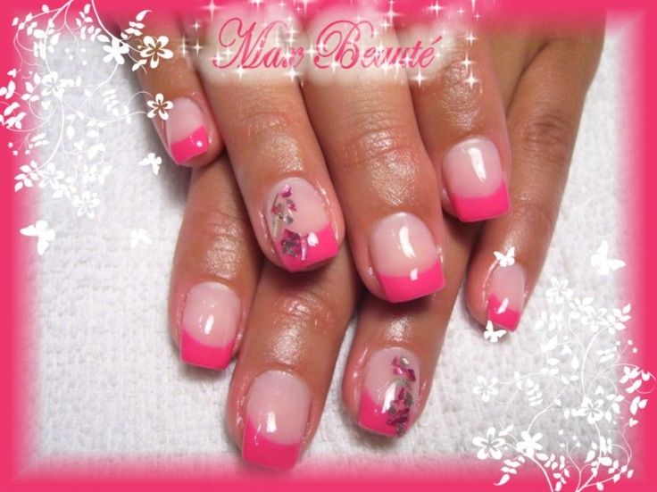 Fuchsia Color Nail Art