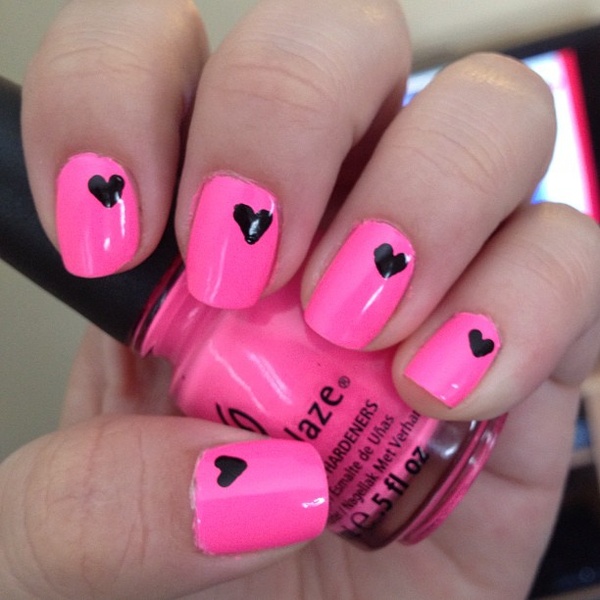 Neon Pink Nail Designs