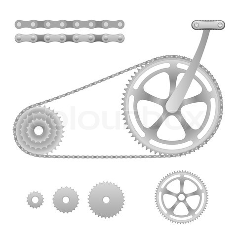 Bicycle Gear Line Drawing