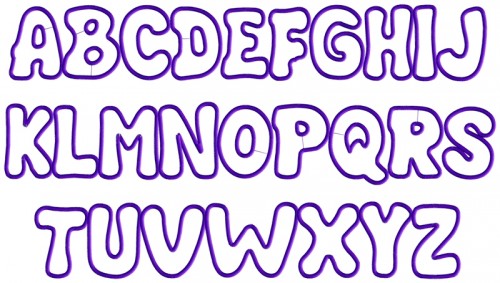 bubble letters word font
