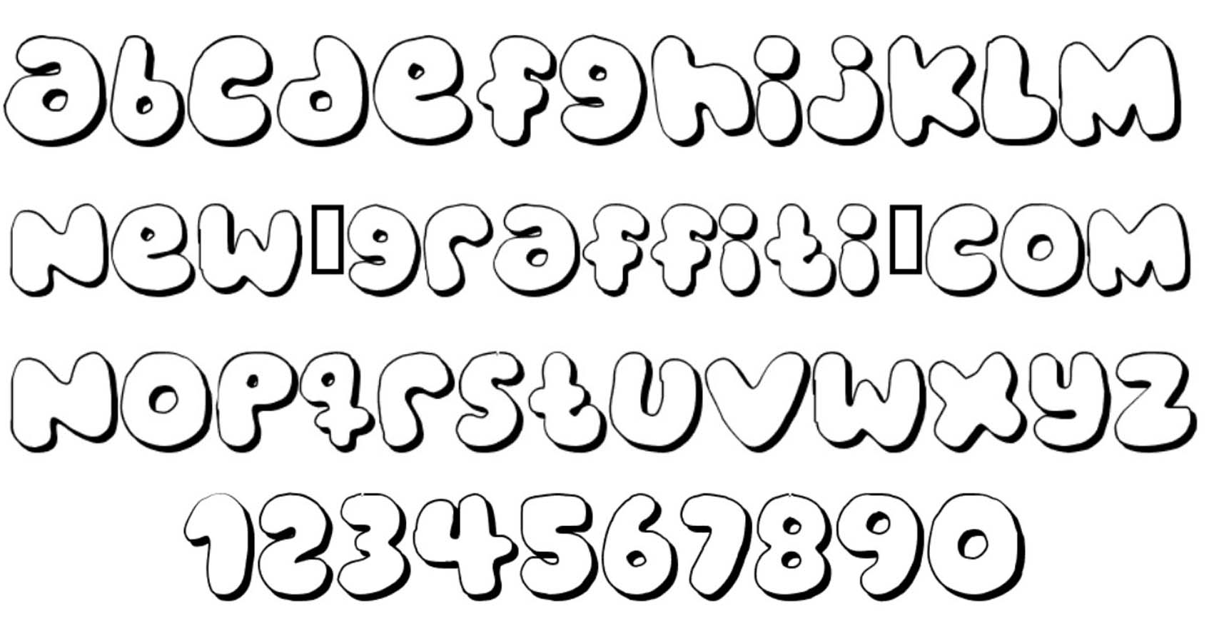 bubble letters cute font styles alphabet