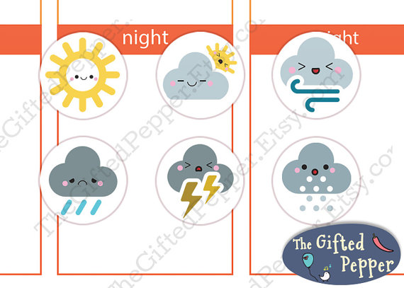 WeatherIcon Planner Stickers