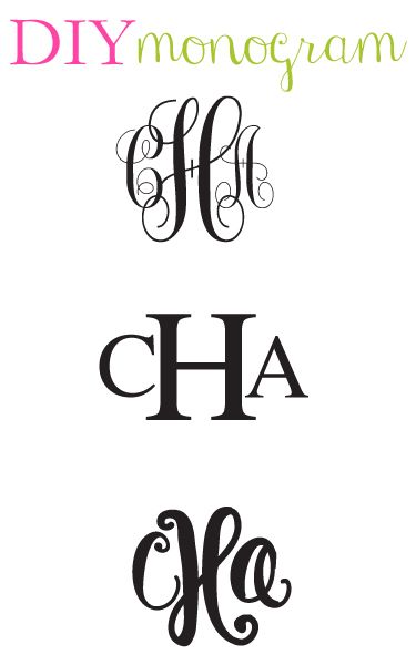 Print Your Own Monogram