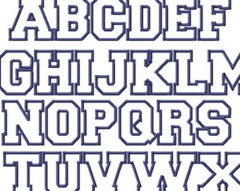 football jersey lettering font