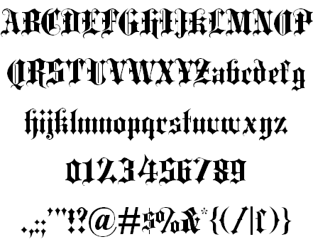 old english letters old english gangster font