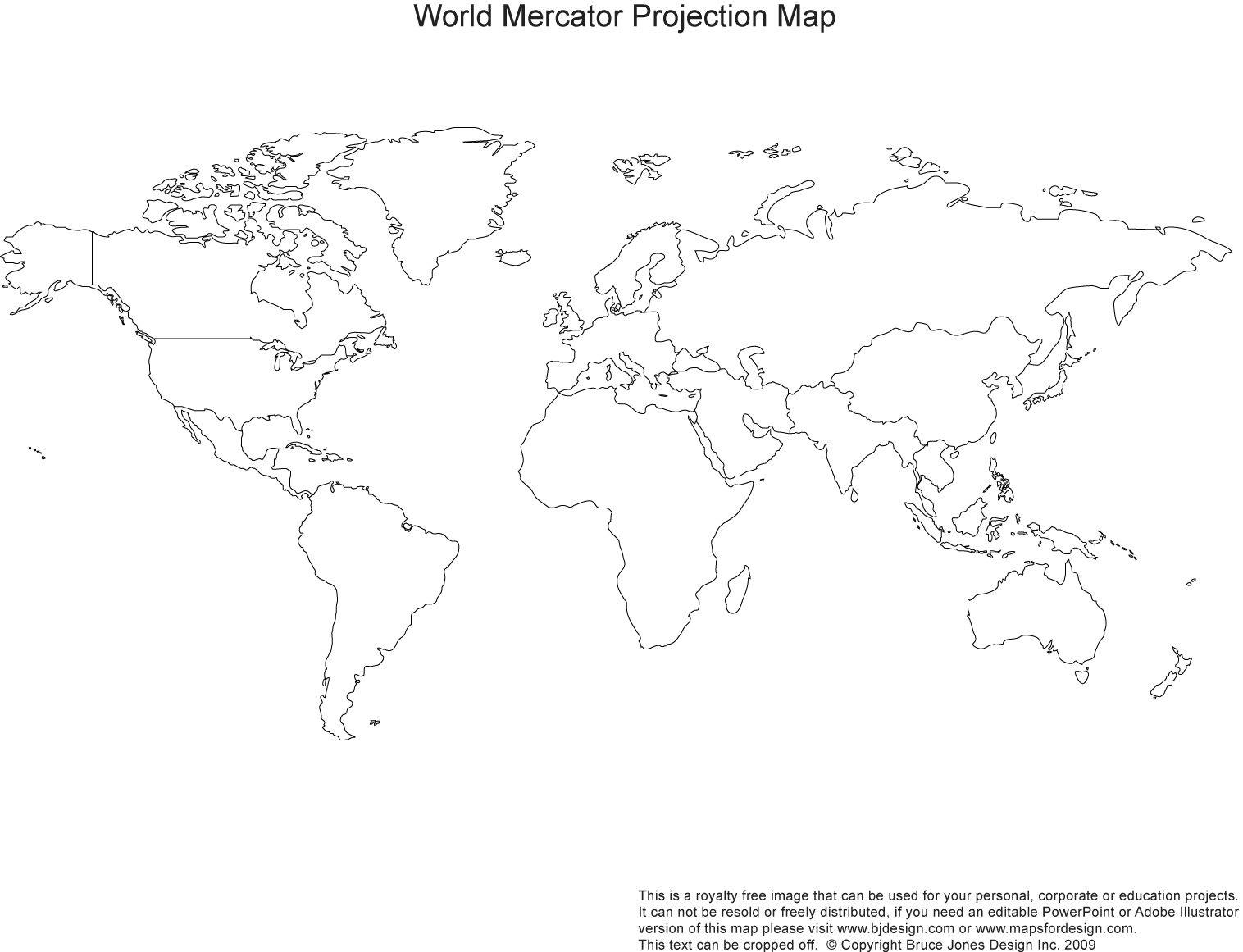 Printable Blank World Map Continents