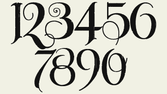 Old English Tattoo Fonts Numbers