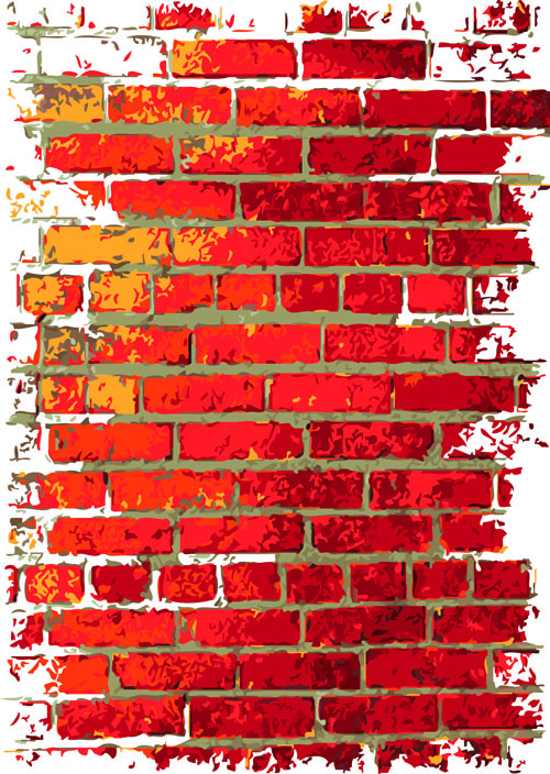 7 Brick Wall Vector Images - Cartoon Brick Wall Pattern, White Brick