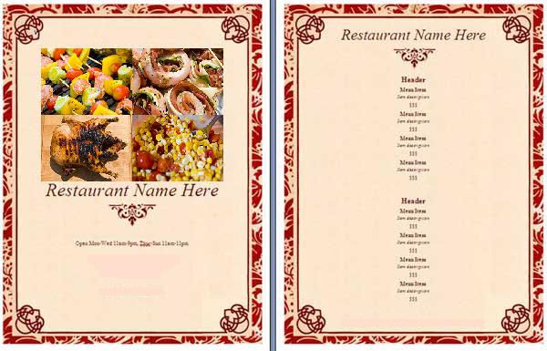 6 Fancy Restaurant Menu Designs Images Fancy Restaurant Menus 