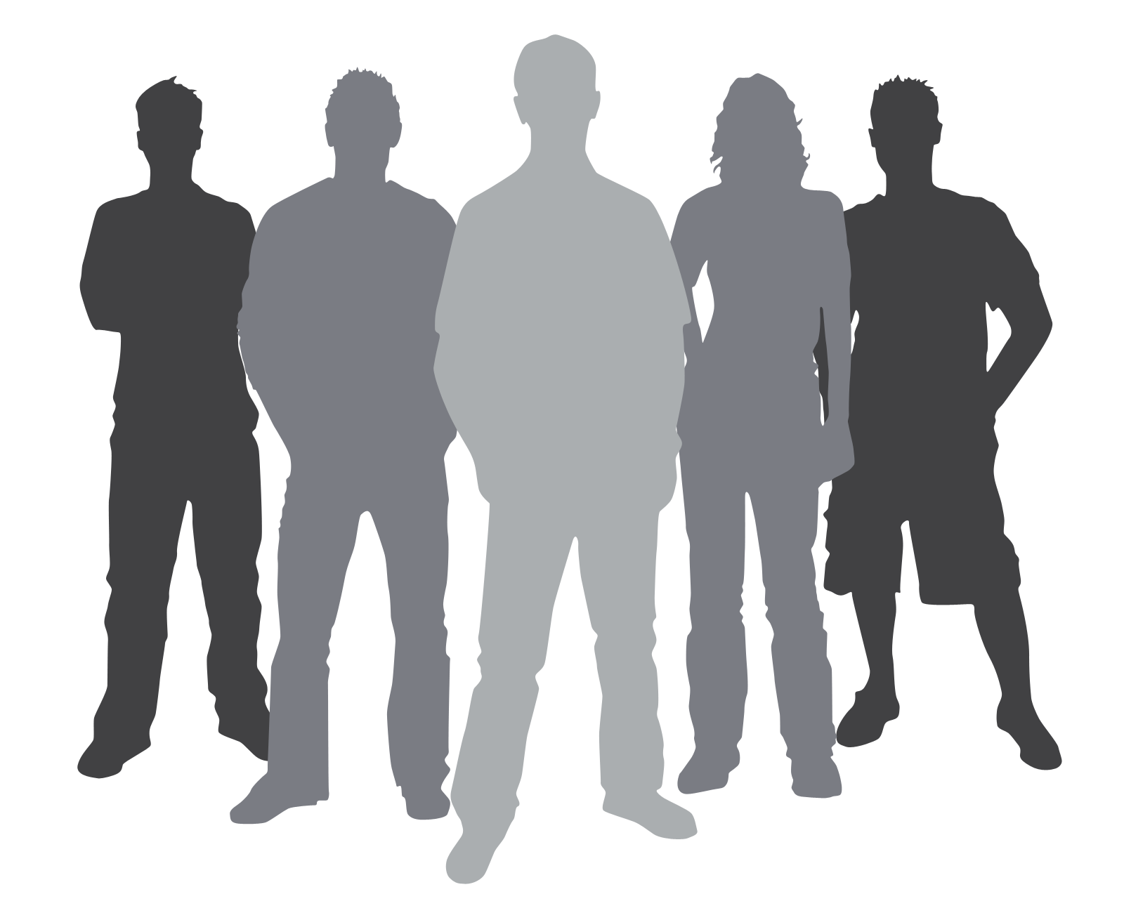 14 Photos of Group Of People Silhouette Vector Clip Art